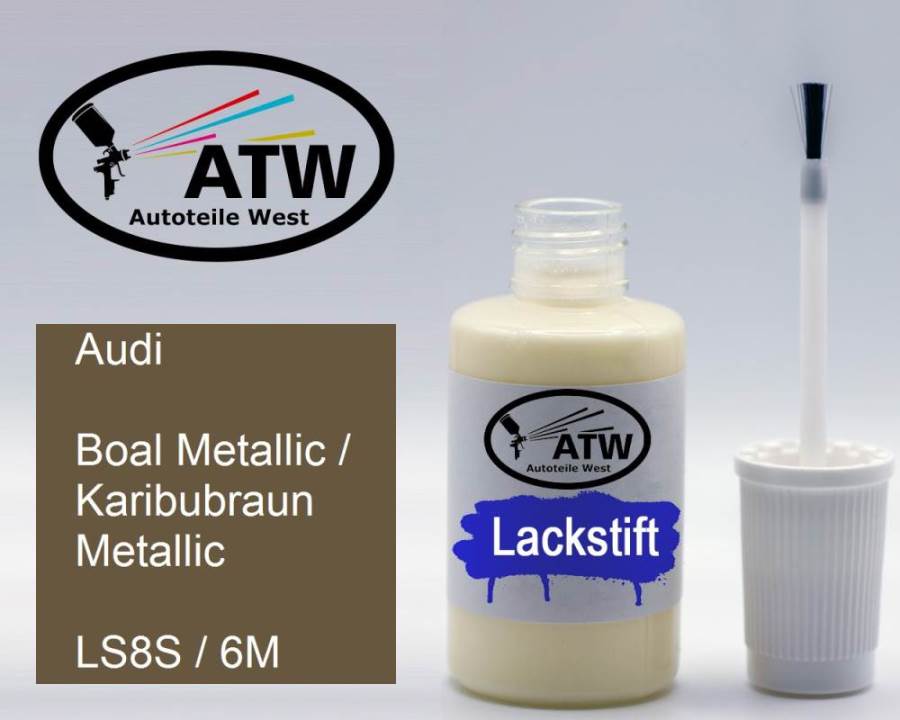 Audi, Boal Metallic / Karibubraun Metallic, LS8S / 6M: 20ml Lackstift, von ATW Autoteile West.